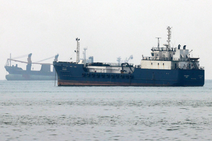 Vessels transit the Hormuz Strait off the coast of Iran's